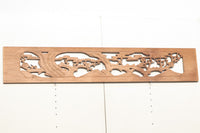 縁起良い松竹梅模様の彫刻欄間素材　E9585b　在庫1枚