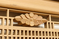 繊細な縦繁と松竹梅彫刻で格調高い欄間　EZ1024ab　在庫(a:1 b:1)枚