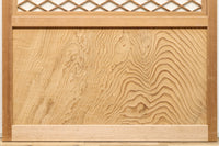 幅901ミリ　極上杉の一枚板‼ 自然の杢目を活かした木地色透かし板戸　F7596　4枚セット