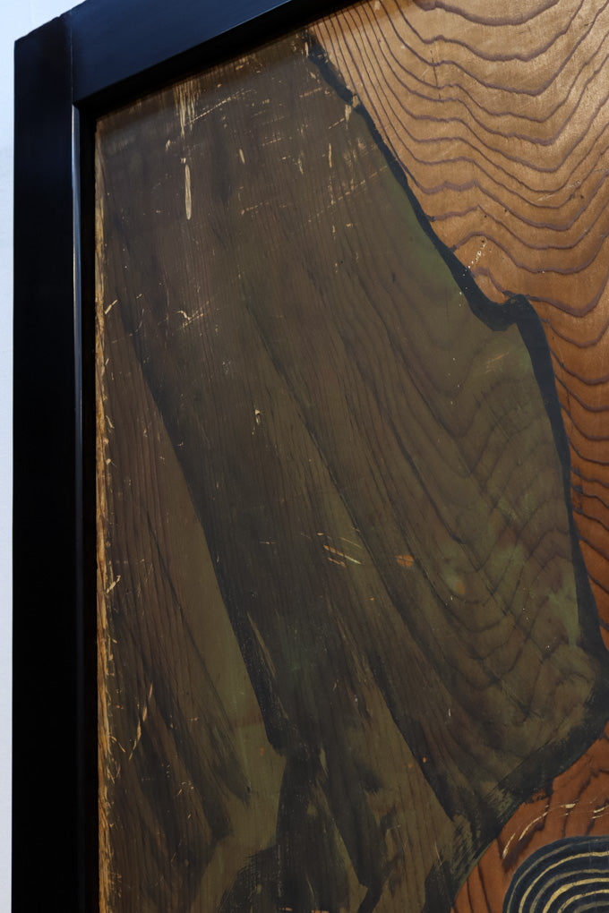 幅1460ミリ高さ1892ミリ稀少珍品‼ 繊細で躍動感のある唐獅子板絵戸一対　F7670　在庫2枚1組