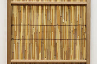 Antique slim bamboo door F7693