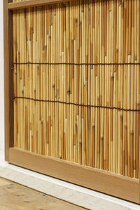 Antique slim bamboo door F7693