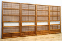 幅895ミリ　繊細な格子作りの美しい木地大阪格子戸　F7748　在庫3枚