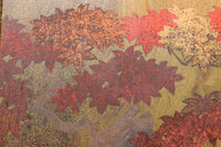 幅1080ミリ　季節感ある木々を華やかに描く板絵戸　F7755b　在庫2枚1組