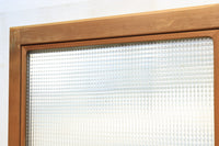 昭和レトロ‼ 幅907ミリ　チェッカーガラスで和の趣きある大判ガラス戸　F7773　在庫4枚