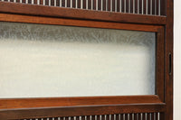 幅673ミリ　結霜ガラスで格調あるスリムな大阪格子戸　F7779　在庫1枚