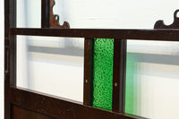 幅902ミリ　昭和レトロ!! 上品な装飾を添えた素敵なガラス戸　F7848　在庫1枚