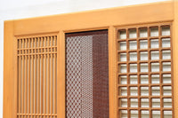 幅910ミリ　上品なデザインが和モダンを演出するオーク材のガラス戸　F7861ab　在庫(a:1 b:1)枚