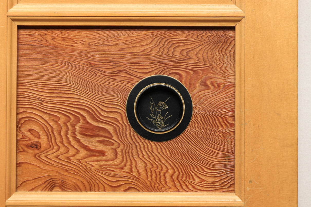 幅910ミリ　オークの優しい木地色ですっきりと和を演出するガラス戸　F7861cd　在庫(c:1 d:1)枚