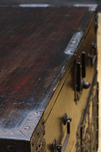Curiosities!! Sado place chest chest of three-way keyaki making which makes you feel the history Ba9242