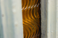 昭和レトロ!! 橙色が映える可愛らしい白い木枠のガラス窓　E8881ab　在庫(a:0 b:1)枚
