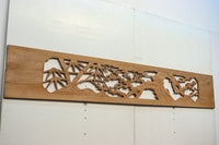 松竹梅を描いた風情のある彫刻欄間素材　E8919ab　在庫(a:3 b:11)枚 【奈良県建具屋さんデッドストックシリーズ】